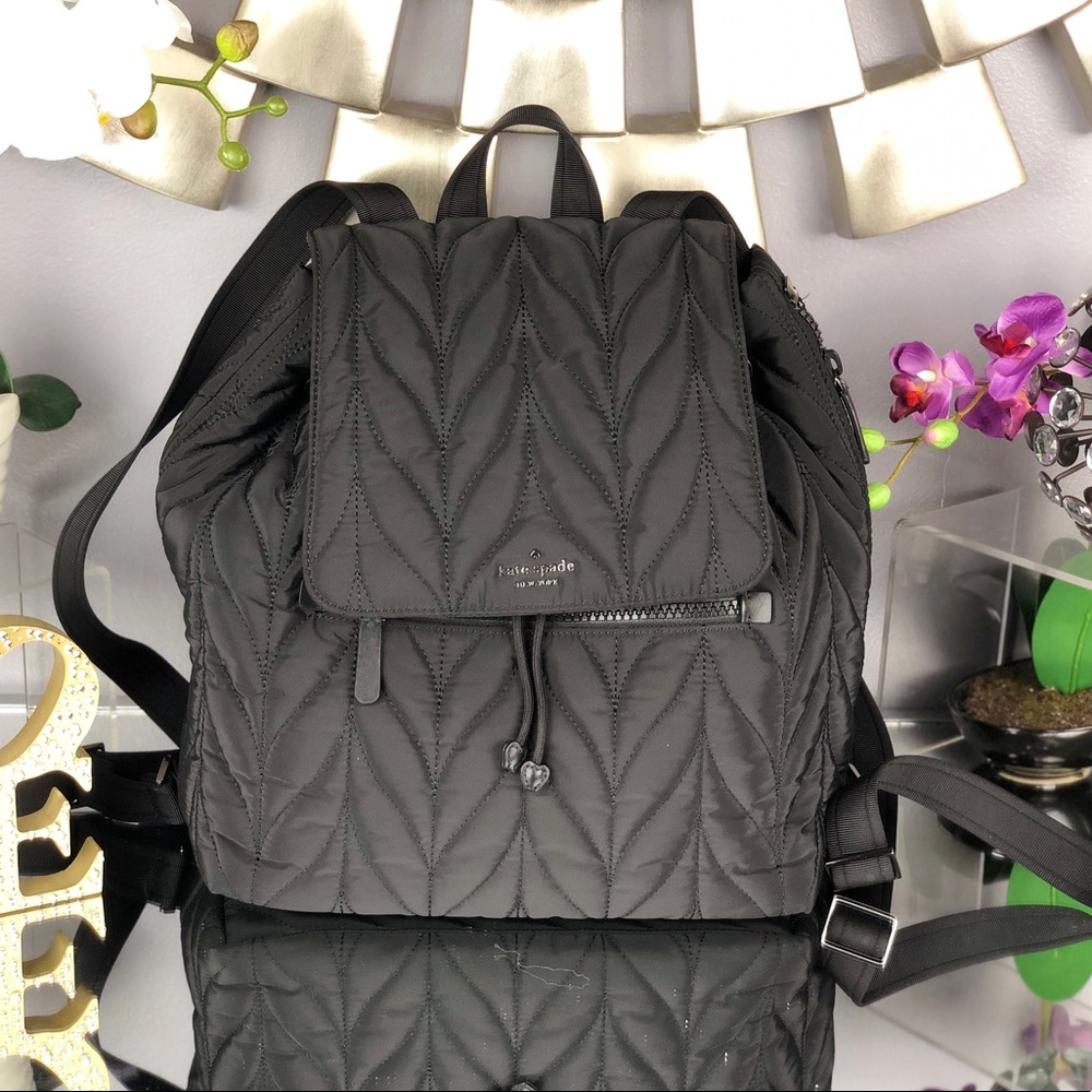 Kate Spade Ellie Large Flap Quilted Backpack - Picture 3 of 8